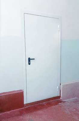 Белая одностворчатая дверь